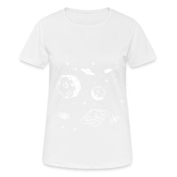 Astronomy UFO Planet In Space Gift - T-shirt respirant Femme - blanc - Devant - AI Model Female 172 dark (172cm)
