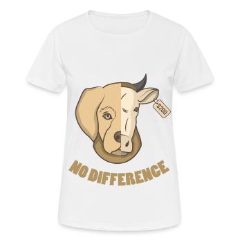 Kein Unterschied Ob Haustier Vegetarier Geschenk - Frauen T-Shirt atmungsaktiv - Weiß - Vorne - AI Model Female 172 dark (172cm)