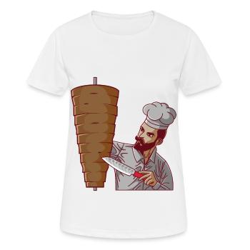 DÖNER KEBAP BAE Cuts In The Döner Restaurant - Women's Breathable T-Shirt - white - Front - AI Model Female 172 dark (172cm)