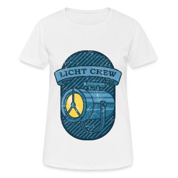 LIGHT CREW Retro light lighting technician gift - Women's Breathable T-Shirt - white - Front - AI Model Female 172 dark (172cm)