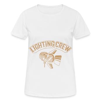 LIGHTING CREW Retro light lighting technician gift - Women's Breathable T-Shirt - white - Front - AI Model Female 172 dark (172cm)
