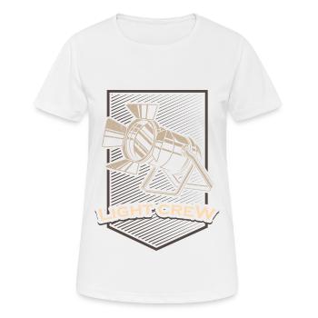 LIGHT CREW Retro light lighting technician gift - Women's Breathable T-Shirt - white - Front - AI Model Female 172 dark (172cm)