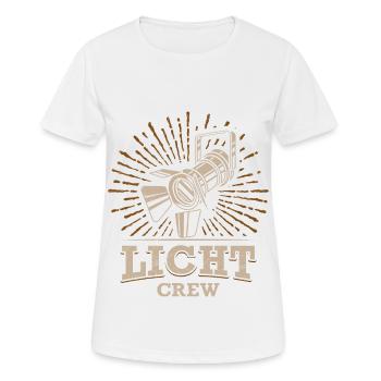 LIGHT CREW Retro light lighting technician gift - Women's Breathable T-Shirt - white - Front - AI Model Female 172 dark (172cm)