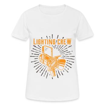 LIGHTING CREW light retro light technician gift - Women's Breathable T-Shirt - white - Front - AI Model Female 172 dark (172cm)