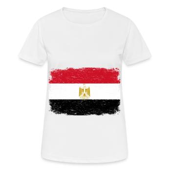 EGYPTIAN FLAG Egypt flag gift Egyptian - Women's Breathable T-Shirt - white - Front - AI Model Female 172 dark (172cm)