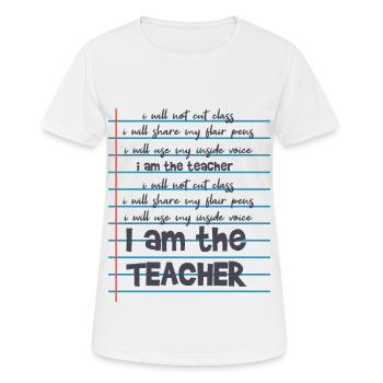 I am the teacher - Women's Breathable T-Shirt - white - Front - AI Model Female 172 dark (172cm)
