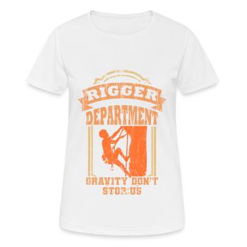 RIGGER DEPARTMENT Rigger Show Équipage cadeau - T-shirt respirant Femme - blanc - Devant - AI Model Female 172 dark (172cm)