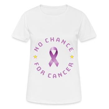 Krebsvorsorge Krebs stinkt Krebsschleife Überleben - Frauen T-Shirt atmungsaktiv - Weiß - Vorne - AI Model Female 172 dark (172cm)