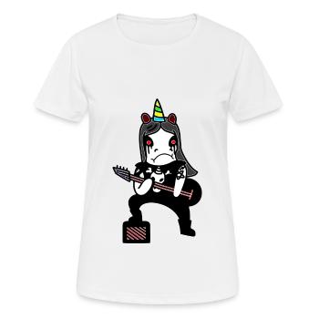 Einhorn Metal Black Metal Extreme Metal - Frauen T-Shirt atmungsaktiv - Weiß - Vorne - AI Model Female 172 dark (172cm)