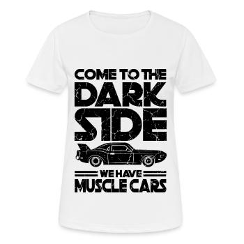 MUSCLE CAR Geschenk US Car Treffen für Auto - Frauen T-Shirt atmungsaktiv - Weiß - Vorne - AI Model Female 172 dark (172cm)