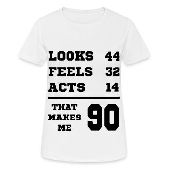 90 YEARS OLD 90 Birthday Grandpa Lustig - Women's Breathable T-Shirt - white - Front - AI Model Female 172 dark (172cm)