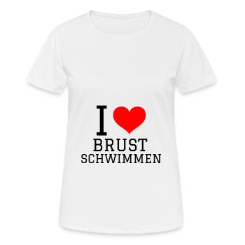 Swimming Saying Funny I Love Breaststroke - Women's Breathable T-Shirt - white - Front - AI Model Female 172 dark (172cm)