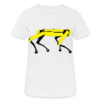 Robot Spot Boston Dynamics Black Mirror Dog Dog - Women's Breathable T-Shirt - white - Front - AI Model Female 172 dark (172cm)