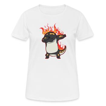 Dabbing Salamander Fire Salamander - Women's Breathable T-Shirt - white - Front - AI Model Female 172 dark (172cm)