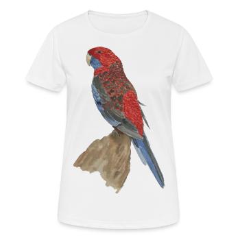 red blue parrot pennant parakeet - Women's Breathable T-Shirt - white - Front - AI Model Female 172 dark (172cm)