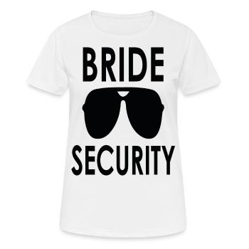 Stag and hen party | Bride Security | Team Bride - Women's Breathable T-Shirt - white - Front - AI Model Female 172 dark (172cm)