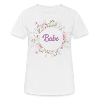 Babe Wildflower Wreath - Women's Breathable T-Shirt - white - Front - AI Model Female 172 dark (172cm)