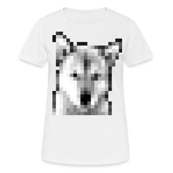 Jindo Mosaik - Frauen T-Shirt atmungsaktiv - Weiß - Vorne - AI Model Female 172 dark (172cm)