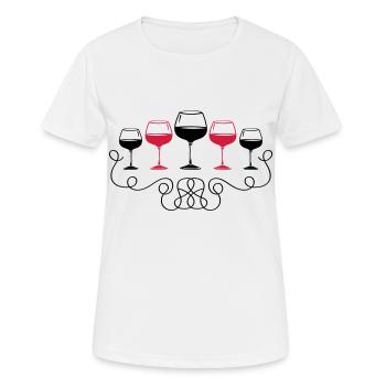 Vin Vin Vin Rouge Verre Icône - T-shirt respirant Femme - blanc - Devant - AI Model Female 172 dark (172cm)