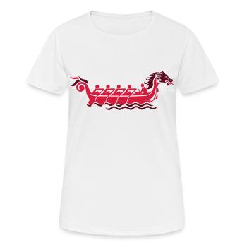 Drachenboot - Frauen T-Shirt atmungsaktiv - Weiß - Vorne - AI Model Female 172 dark (172cm)