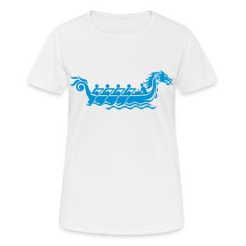 Drachenboot - Frauen T-Shirt atmungsaktiv - Weiß - Vorne - AI Model Female 172 dark (172cm)