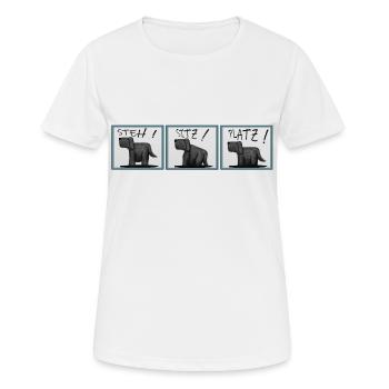 Chien chiens toutou - T-shirt respirant Femme - blanc - Devant - AI Model Female 172 dark (172cm)