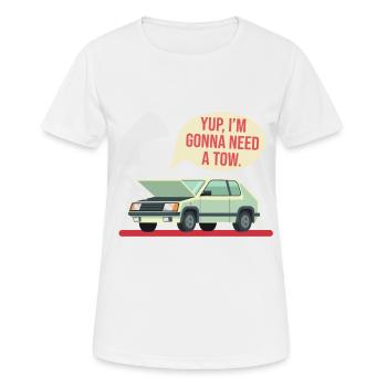 Abschleppdienst Autopanne abschleppen - Frauen T-Shirt atmungsaktiv - Weiß - Vorne - AI Model Female 172 dark (172cm)