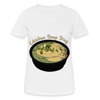 Soupe au poulet Soupe au poulet excellente idée cadeau - T-shirt respirant Femme - blanc - Devant - AI Model Female 172 dark (172cm)