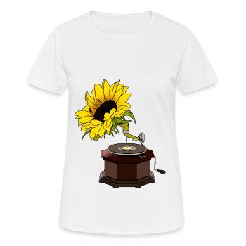 Turntable Bloom Idée cadeau pour femme et homme - T-shirt respirant Femme - blanc - Devant - AI Model Female 172 dark (172cm)