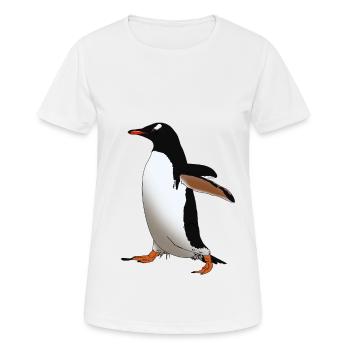 Des pingouins vivent au cadeau du pôle Sud pour l'Antarctique - T-shirt respirant Femme - blanc - Devant - AI Model Female 172 dark (172cm)