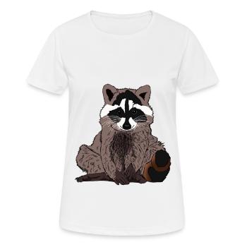 excellente idée cadeau raton laveur pour les ratons laveurs mignons - T-shirt respirant Femme - blanc - Devant - AI Model Female 172 dark (172cm)