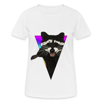 Raton laveur en triangle Idée cadeau pour animaux - T-shirt respirant Femme - blanc - Devant - AI Model Female 172 dark (172cm)