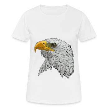 Weißkopfseeadler Gesicht Geschenkidee für Könige - Frauen T-Shirt atmungsaktiv - Weiß - Vorne - AI Model Female 172 dark (172cm)