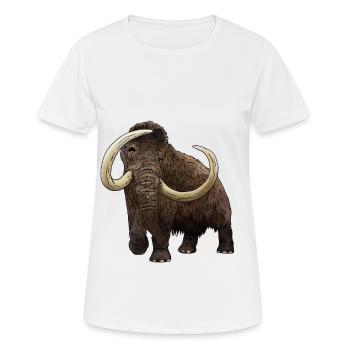 cooles Mammut aus der Eiszeit Geschenkidee - Frauen T-Shirt atmungsaktiv - Weiß - Vorne - AI Model Female 172 dark (172cm)