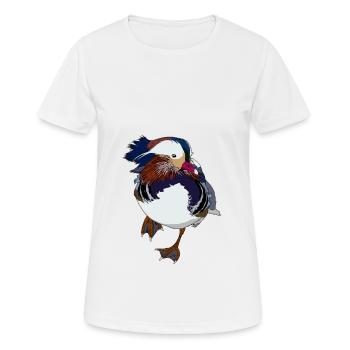 Mandarinente beliebt unter Enten Kenner Geschenk - Frauen T-Shirt atmungsaktiv - Weiß - Vorne - AI Model Female 172 dark (172cm)
