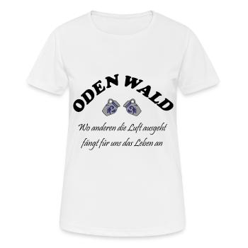 Odenwald Apfelwein Dibbe T-Shirt - Frauen T-Shirt atmungsaktiv - Weiß - Vorne - AI Model Female 172 dark (172cm)