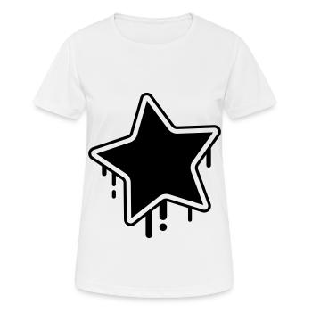 Conception en étoile - T-shirt respirant Femme - blanc - Devant - AI Model Female 172 dark (172cm)