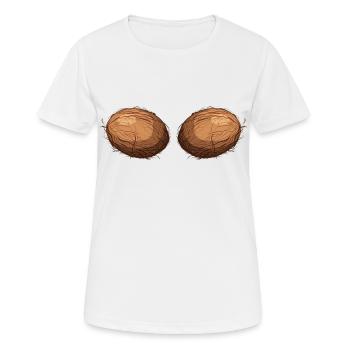 Coconut Coconut Bikini Costume Bra - Women's Breathable T-Shirt - white - Front - AI Model Female 172 dark (172cm)
