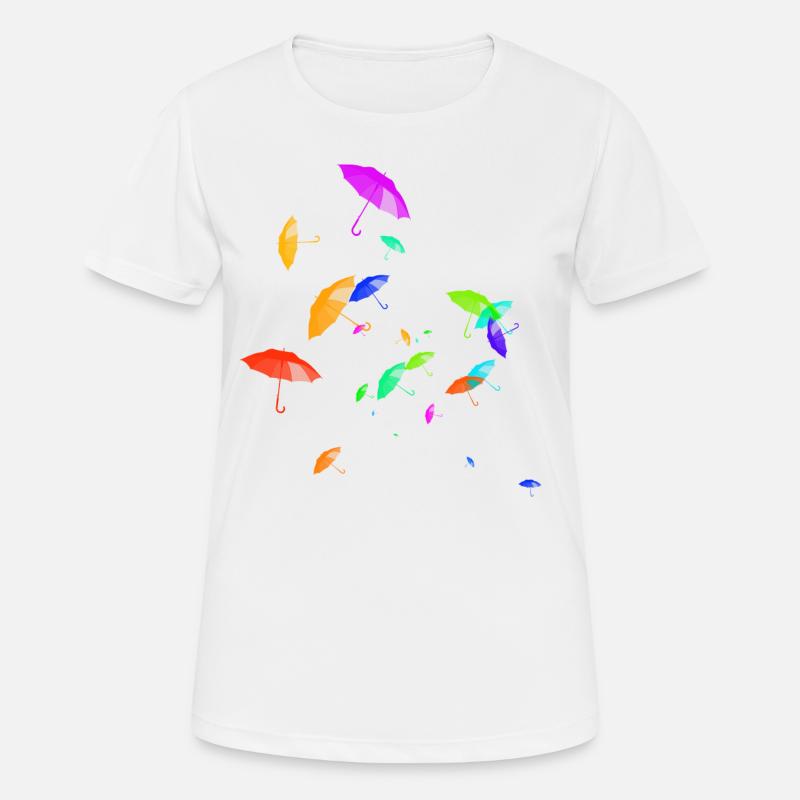Umbrellas - Women's Breathable T-Shirt - white