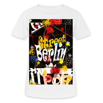 Berlin Street Pop Art - T-shirt respirant Femme - blanc - Devant - AI Model Female 172 dark (172cm)