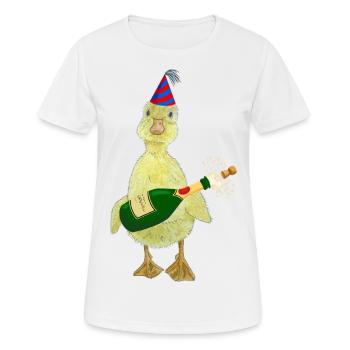 Fête Chick Chick Poulet Caneton Fête d’anniversaire - T-shirt respirant Femme - blanc - Devant - AI Model Female 172 dark (172cm)