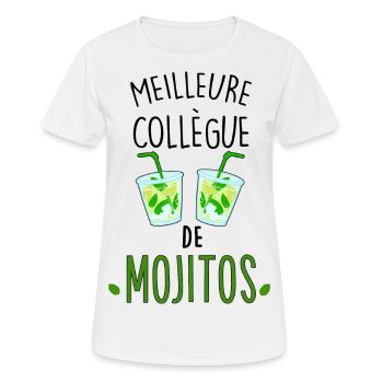 Meilleure collègue de mojito cadeau drôle femme - T-shirt respirant Femme - blanc - Devant - AI Model Female 172 dark (172cm)