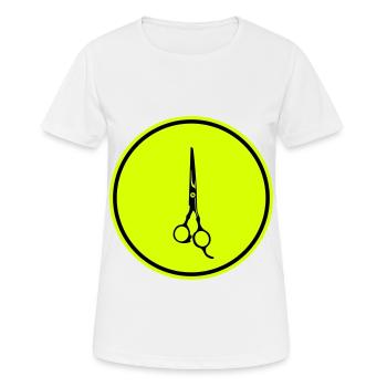 Scissors Barber icon - Women's Breathable T-Shirt - white - Front - AI Model Female 172 dark (172cm)