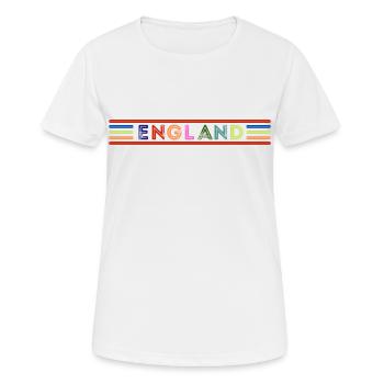 England - Women's Breathable T-Shirt - white - Front - AI Model Female 172 dark (172cm)