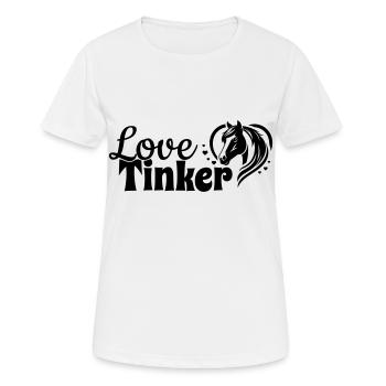 Tinker Love Heart Horse Head - Women's Breathable T-Shirt - white - Front - AI Model Female 172 dark (172cm)