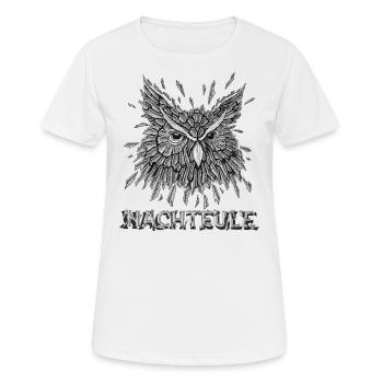 nuit oiseau - T-shirt respirant Femme - blanc - Devant - AI Model Female 172 dark (172cm)