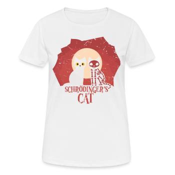 Schrodinger's Cat I Funny Dead or Alive - Women's Breathable T-Shirt - white - Front - AI Model Female 172 dark (172cm)