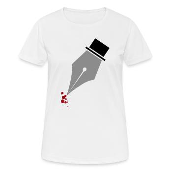 Fountain pen writer author gift - Women's Breathable T-Shirt - white - Front - AI Model Female 172 dark (172cm)
