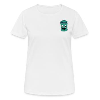 Elegante Mülltonne - Frauen T-Shirt atmungsaktiv - Weiß - Vorne - AI Model Female 172 dark (172cm)