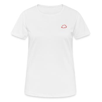 Swiss Outlined Map - Women's Breathable T-Shirt - white - Front - AI Model Female 172 dark (172cm)